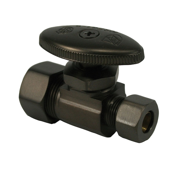 Oil Rubbed Bronze Compression Straight Stop 5/8" Comp. x 3/8" Comp.